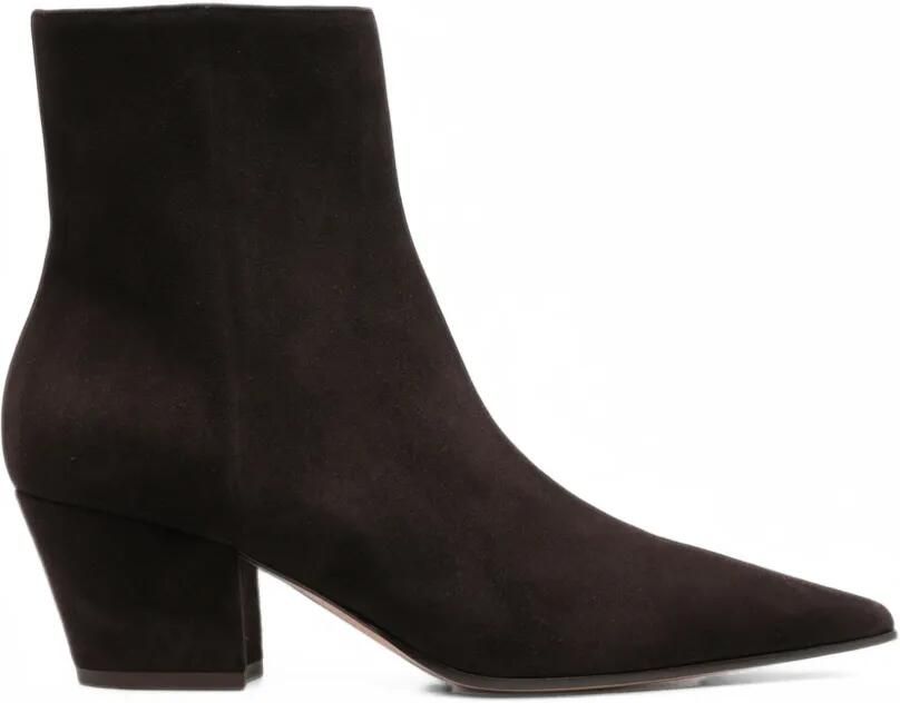 Gianvito Rossi Keinna pointed-toe ankle boots Bruin