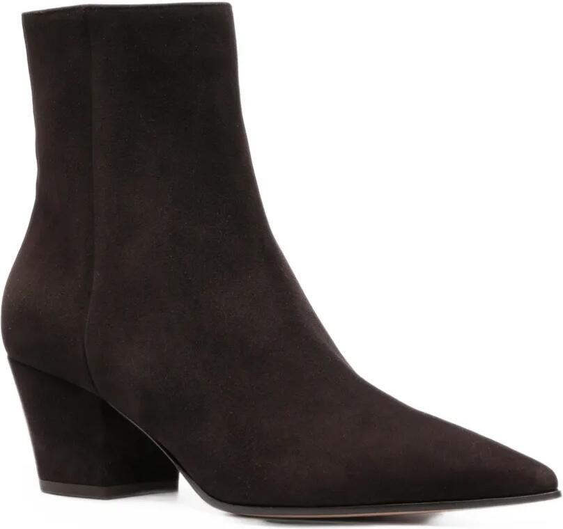 Gianvito Rossi Keinna pointed-toe ankle boots Bruin - Foto 3