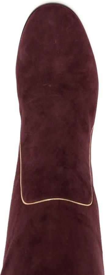 Gianvito Rossi Laarzen met line-detail Rood - Foto 3