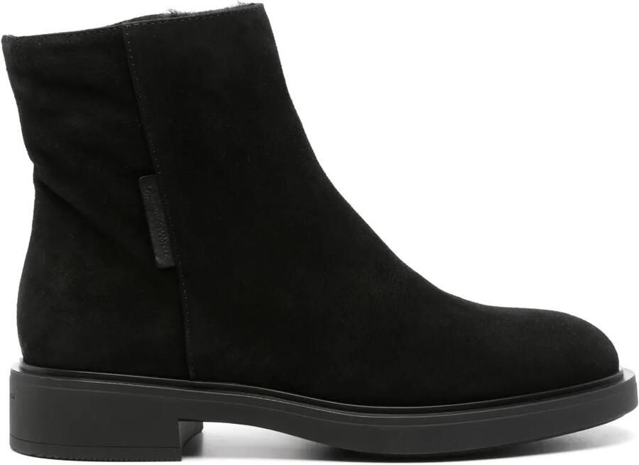 Gianvito Rossi Lammy enkellaarzen Zwart