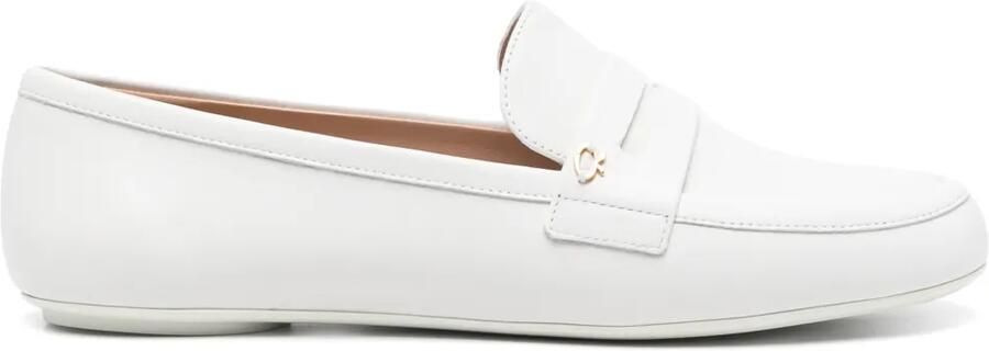 Gianvito Rossi Leren loafers Wit