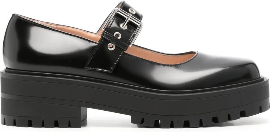 Gianvito Rossi Leren loafers Zwart