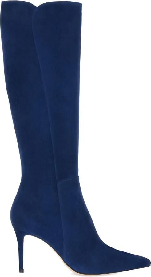 Gianvito Rossi Levy suède laarzen Blauw