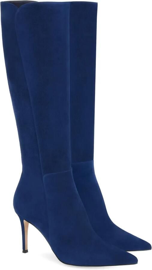 Gianvito Rossi Levy suède laarzen Blauw - Foto 2