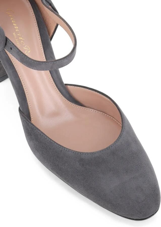 Gianvito Rossi Lisa D'Orsay suède pumps Grijs