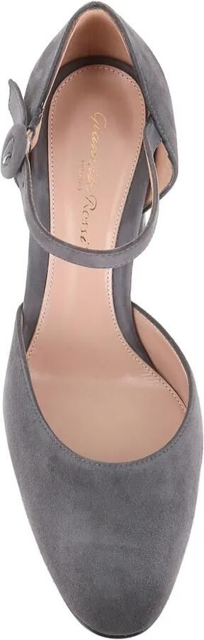 Gianvito Rossi Lisa D'Orsay suède pumps Grijs - Foto 5