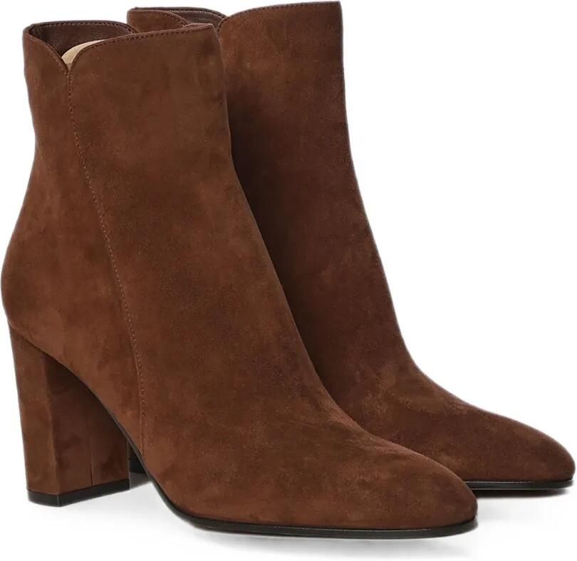 Gianvito Rossi Lisa suède enkellaarzen Bruin - Foto 2