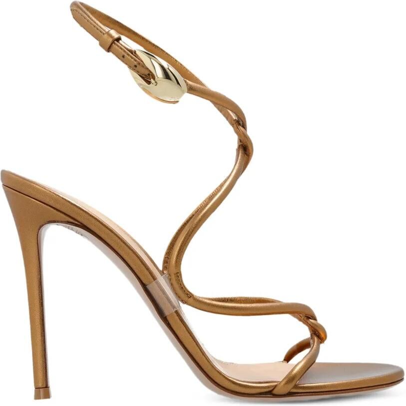 Gianvito Rossi Mamba leren sandalen Goud
