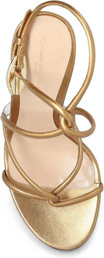 Gianvito Rossi Mamba leren sandalen Goud - Foto 5
