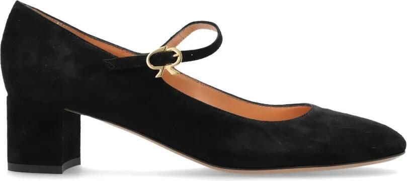 Gianvito Rossi Mary Jane suède pumps Zwart