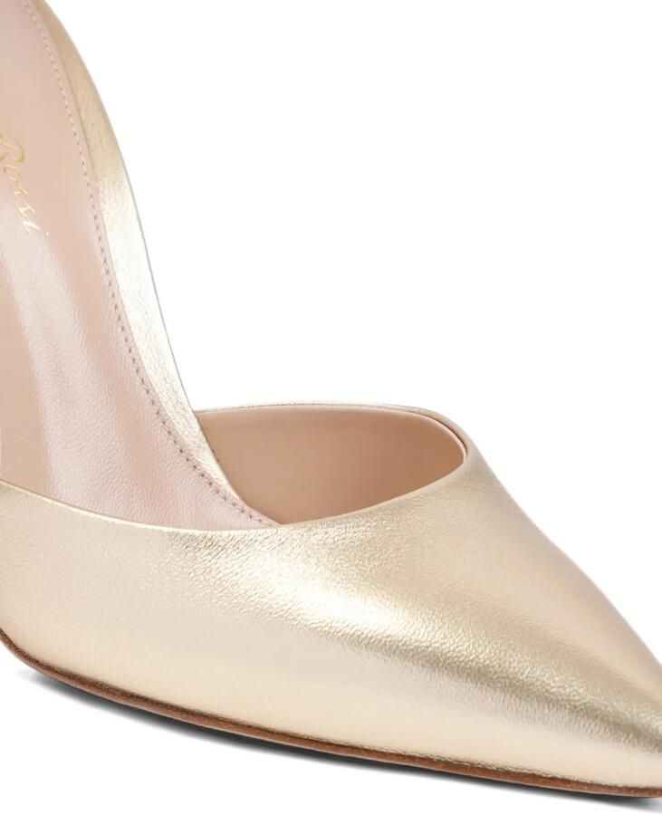 Gianvito Rossi metallic ankle-strap pumps Goud - Foto 2
