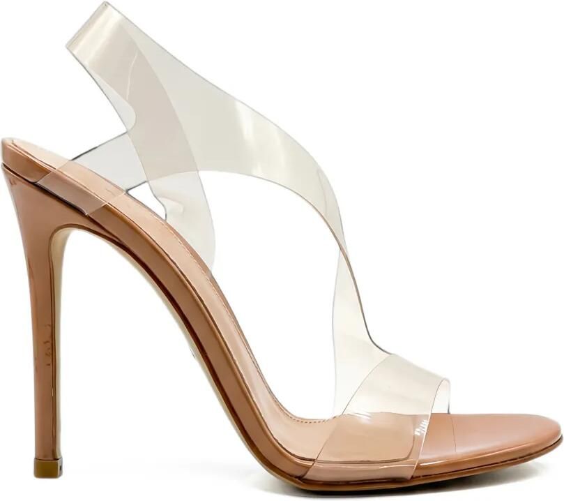 Gianvito Rossi Metropolis stiletto pumps met doorzichtig bandje Beige