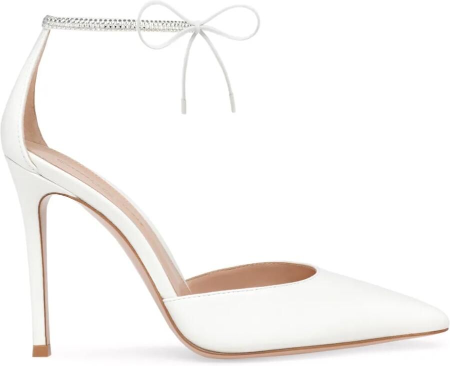 Gianvito Rossi Montecarlo D'Orsay 105 mm pumps Wit