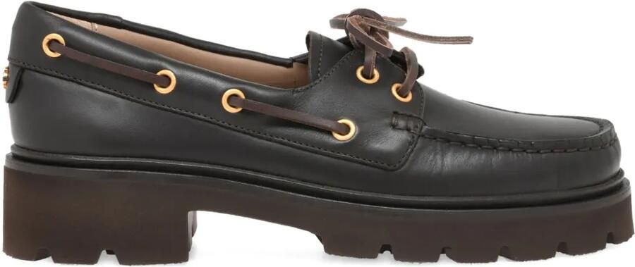 Gianvito Rossi Olone loafers met veters Bruin