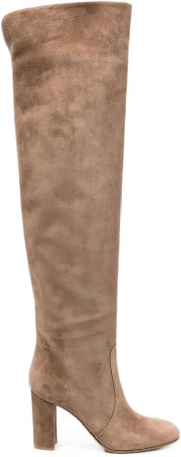 Gianvito Rossi Overknee laarzen met blokhak Beige