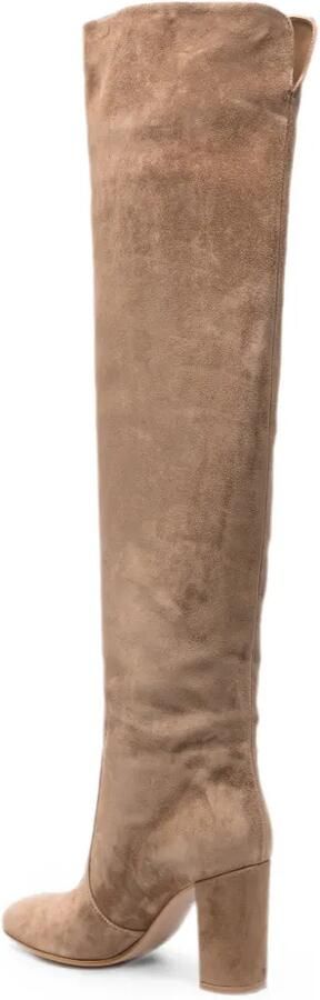 Gianvito Rossi Overknee laarzen met blokhak Beige - Foto 2