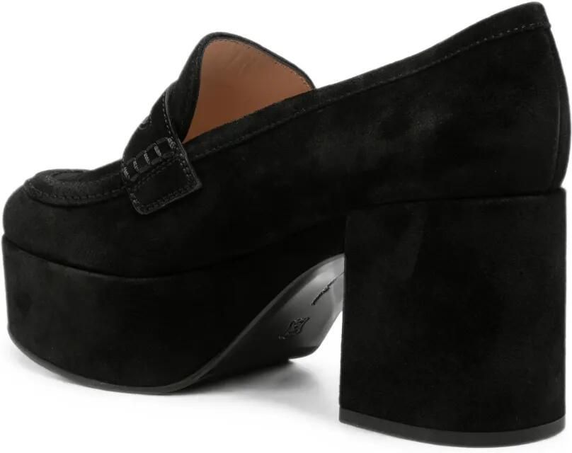 Gianvito Rossi Penny loafers met plateauzool Zwart - Foto 2