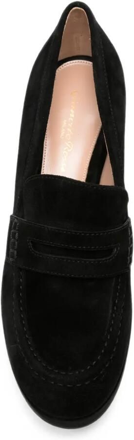 Gianvito Rossi Penny loafers met plateauzool Zwart - Foto 4