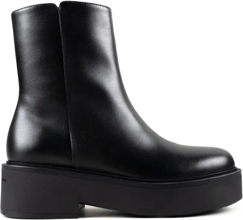 Gianvito Rossi platform leather ankle boots Zwart
