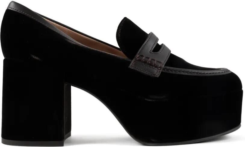 Gianvito Rossi platform velvet pumps Bruin
