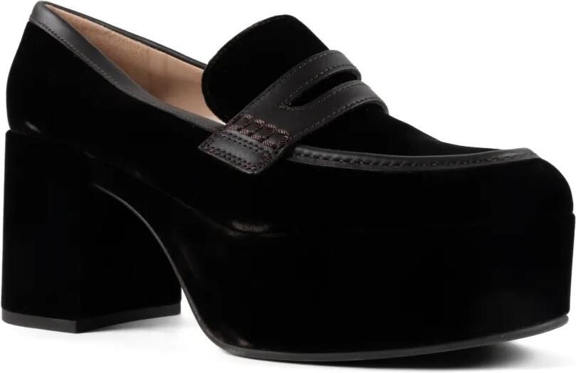 Gianvito Rossi platform velvet pumps Bruin - Foto 3