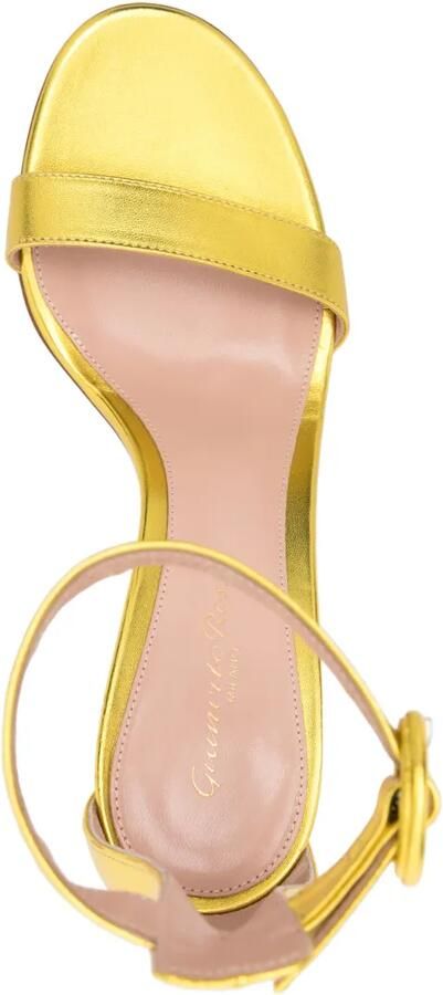 Gianvito Rossi Portofino 85 mm metallic sandalen Geel - Foto 4