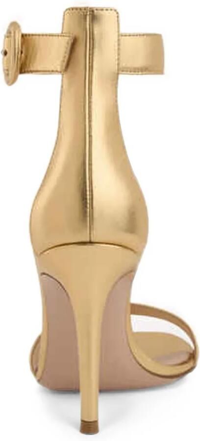 Gianvito Rossi Portofino leren sandalen met metallic-effect Goud - Foto 4