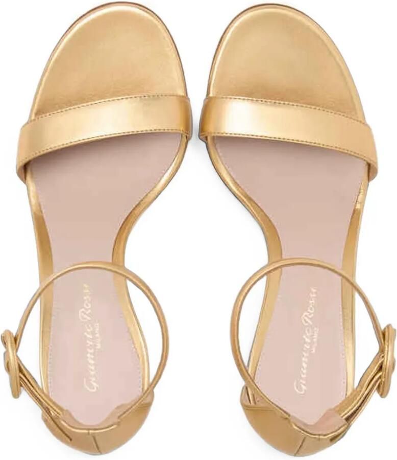 Gianvito Rossi Portofino leren sandalen met metallic-effect Goud - Foto 2