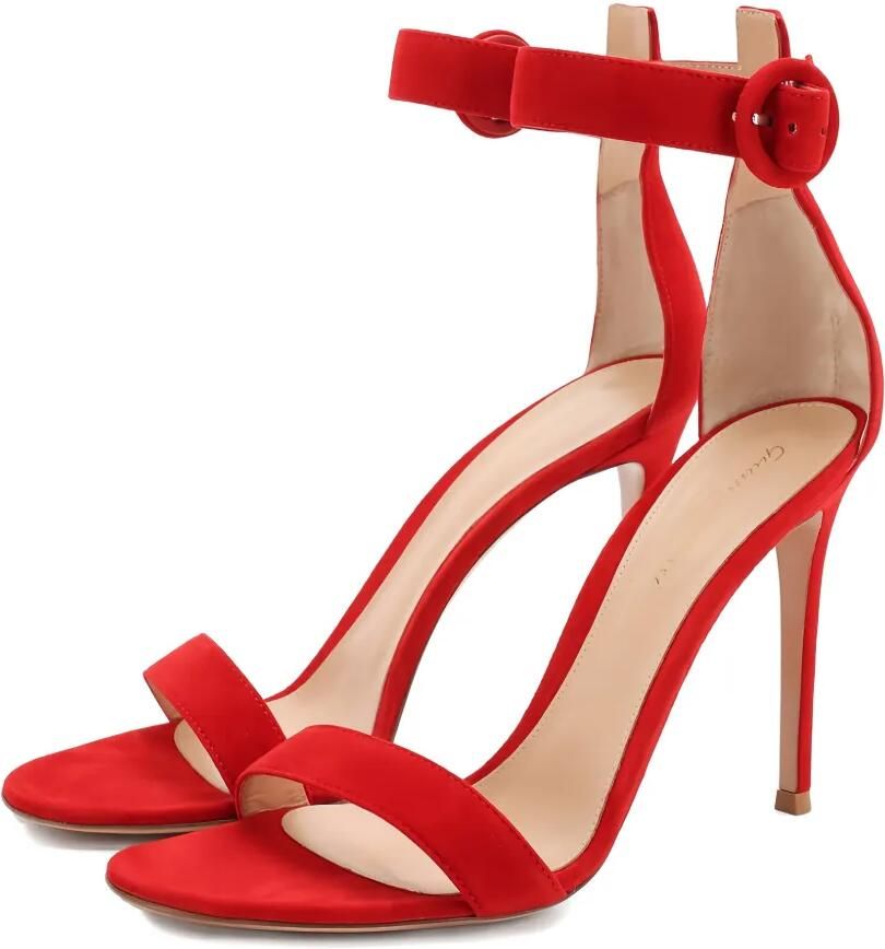 Gianvito Rossi Portofino sandalen met gesp Rood