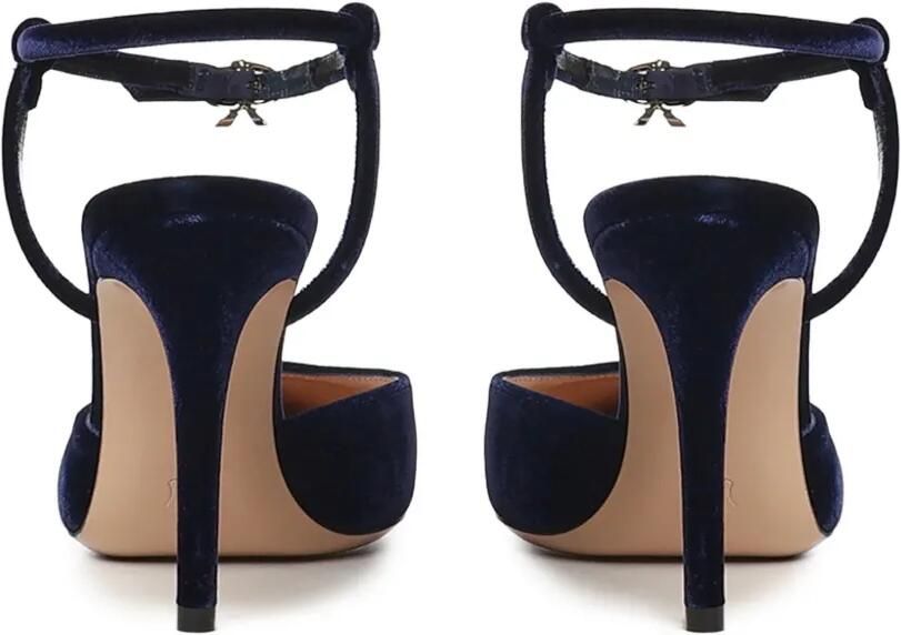 Gianvito Rossi Pumps met enkelbandje en puntige neus Blauw - Foto 3