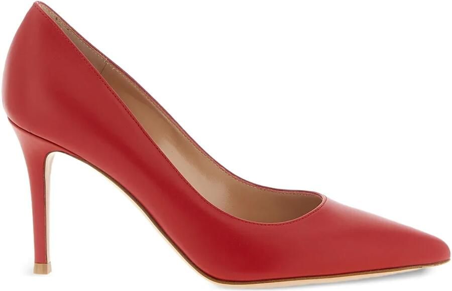 Gianvito Rossi Pumps met leren hak Rood