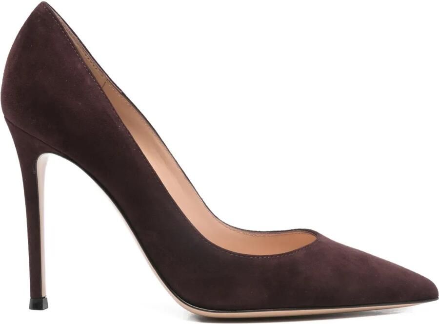 Gianvito Rossi Pumps met puntige neus Bruin