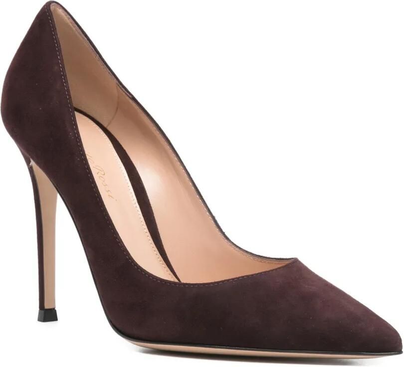 Gianvito Rossi Pumps met puntige neus Bruin - Foto 3