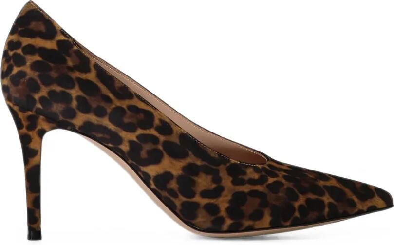 Gianvito Rossi Robbie pumps met luipaardprint Bruin