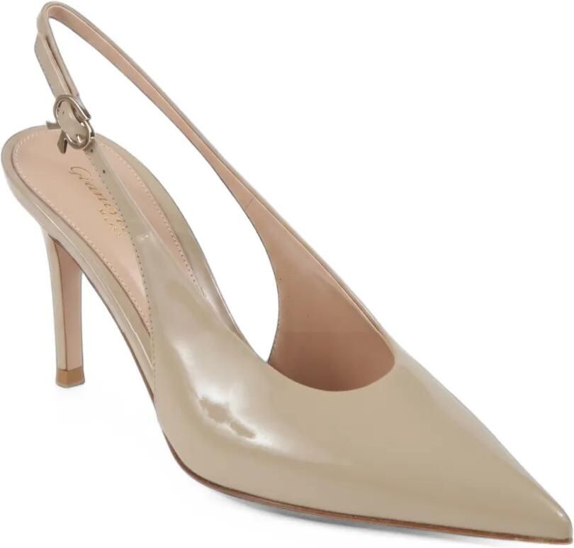 Gianvito Rossi Robbie Sling pointed-toe pumps Beige - Foto 2