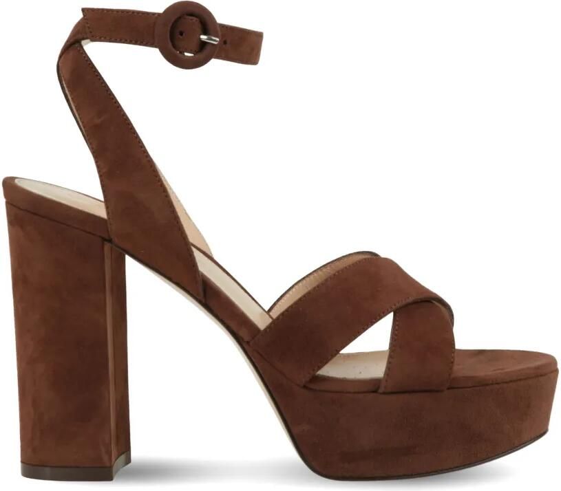 Gianvito Rossi Sabrina sandalen met gekruiste bandjes Bruin