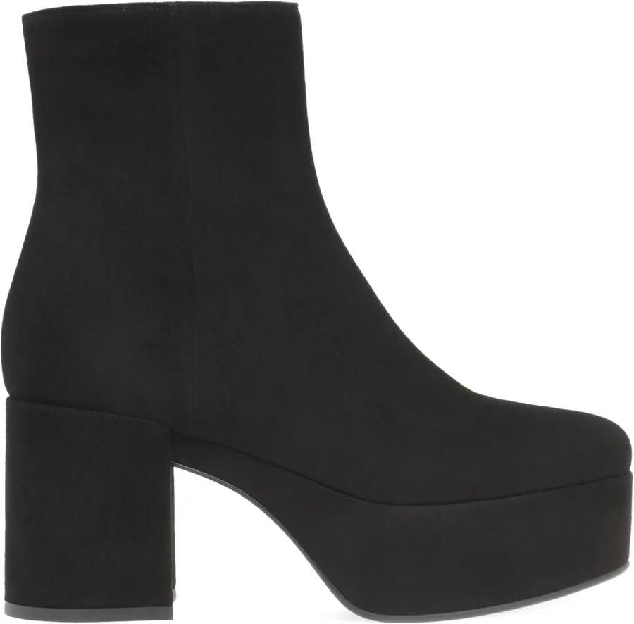 Gianvito Rossi Sally enkellaarzen met plateauzool Zwart