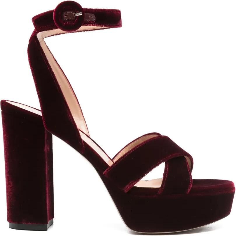 Gianvito Rossi Sandalen met gekruiste bandjes en hak Rood