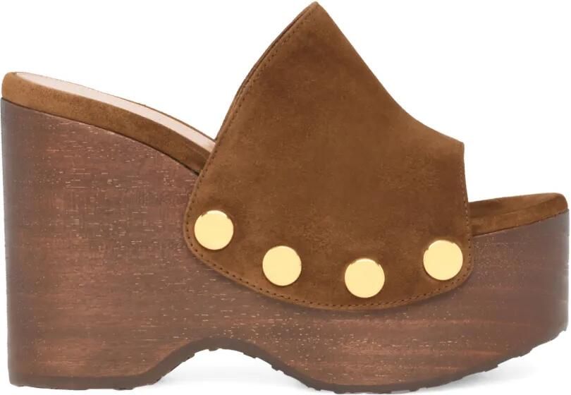 Gianvito Rossi Sandalen met plateauzool Bruin