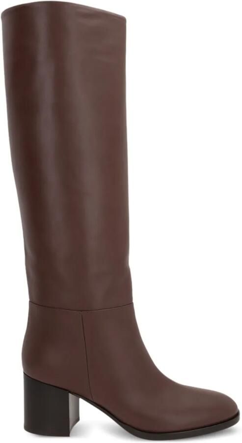 Gianvito Rossi Santiago 85mm leren laarzen Bruin