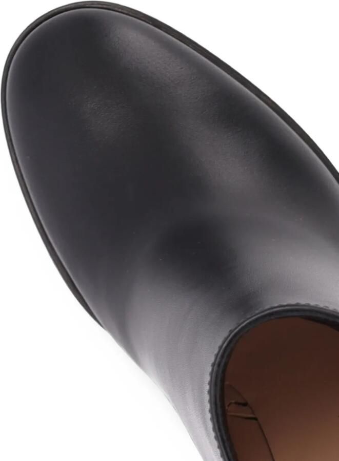 Gianvito Rossi Santiago leather block-heel ankle boots Zwart