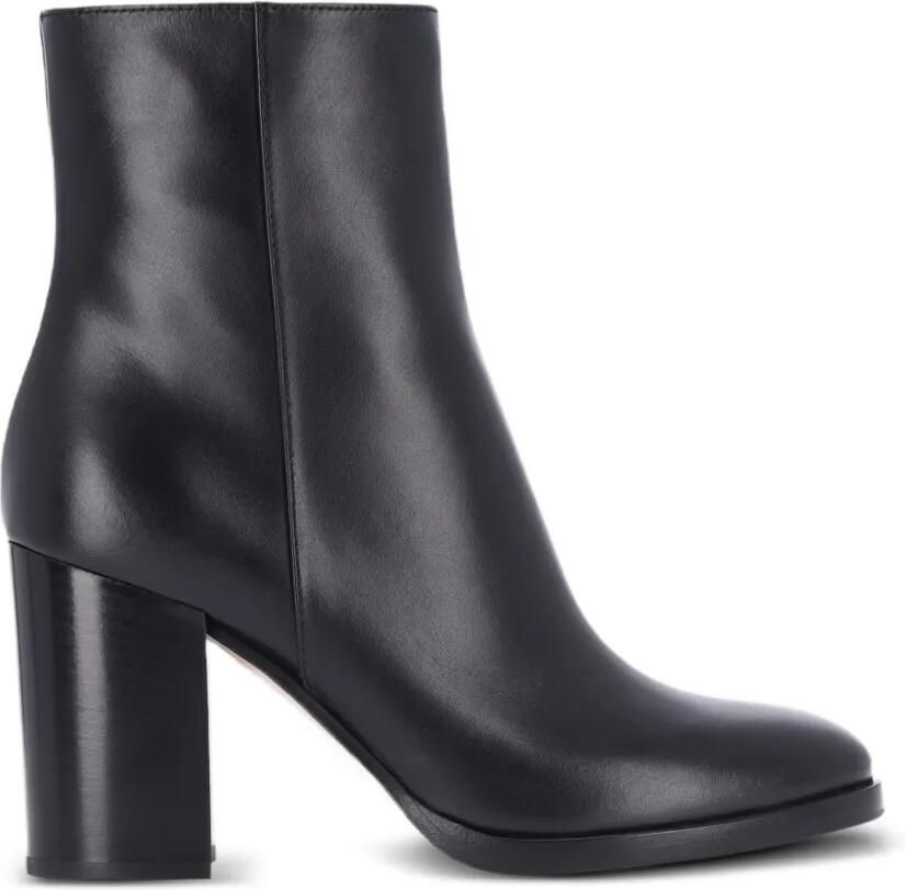 Gianvito Rossi Santiago leather block-heel ankle boots Zwart - Foto 4