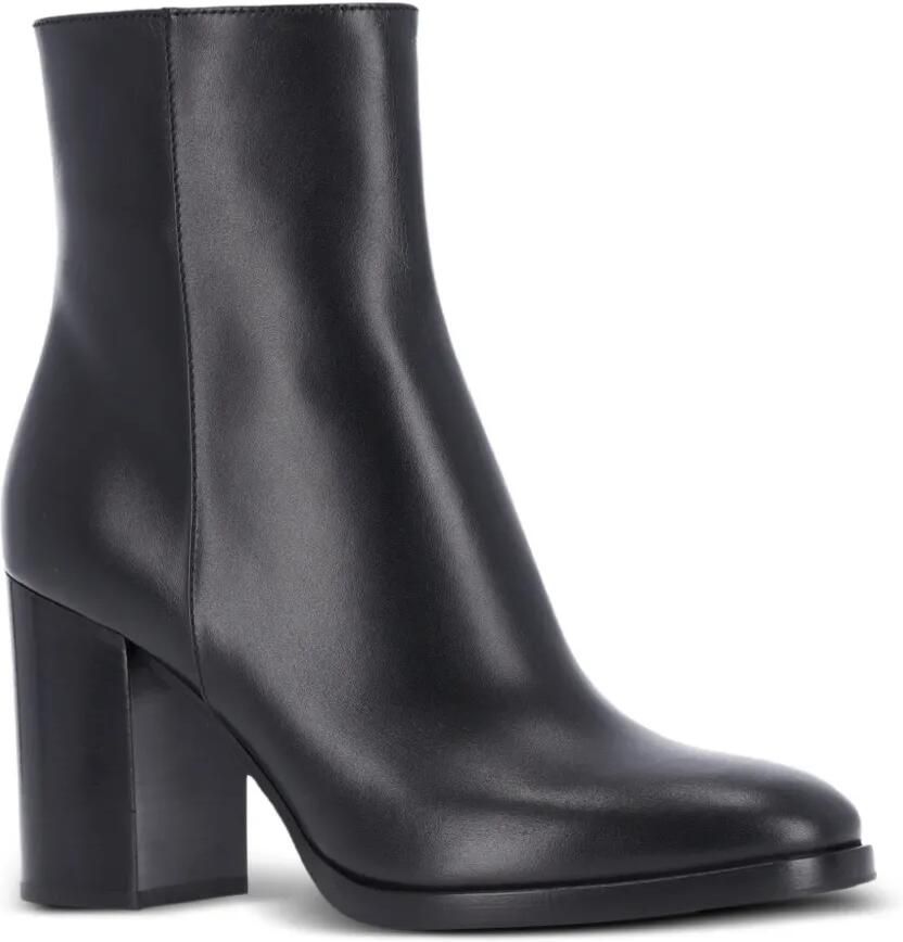 Gianvito Rossi Santiago leather block-heel ankle boots Zwart - Foto 2