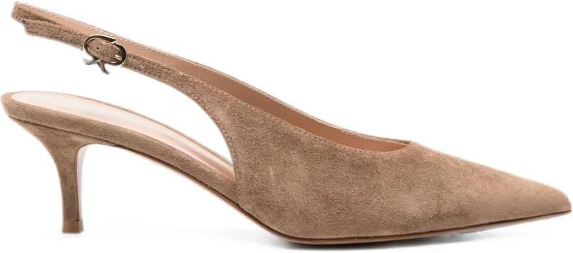 Gianvito Rossi Slingback pumps met puntige neus Bruin