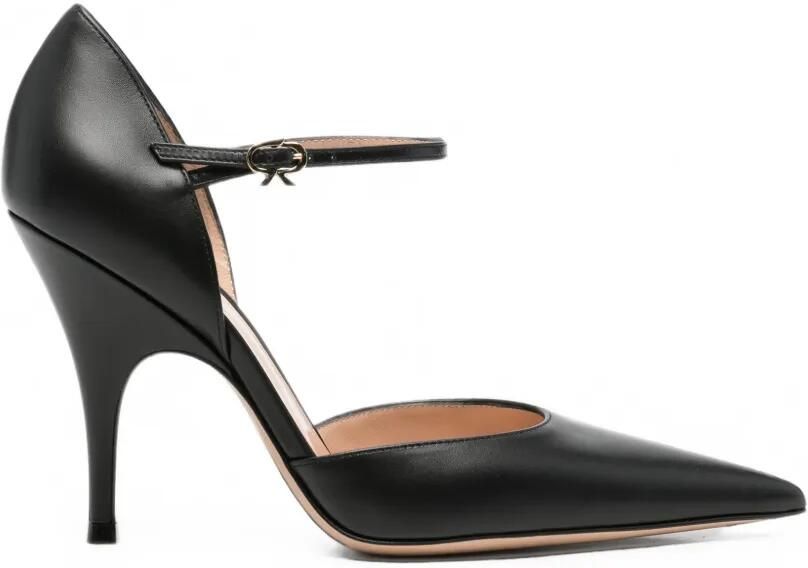 Gianvito Rossi Sofia d'Orsay leren pumps Zwart