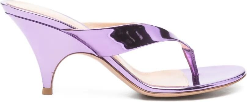 Gianvito Rossi Sofia sandalen met metallic-effect Paars