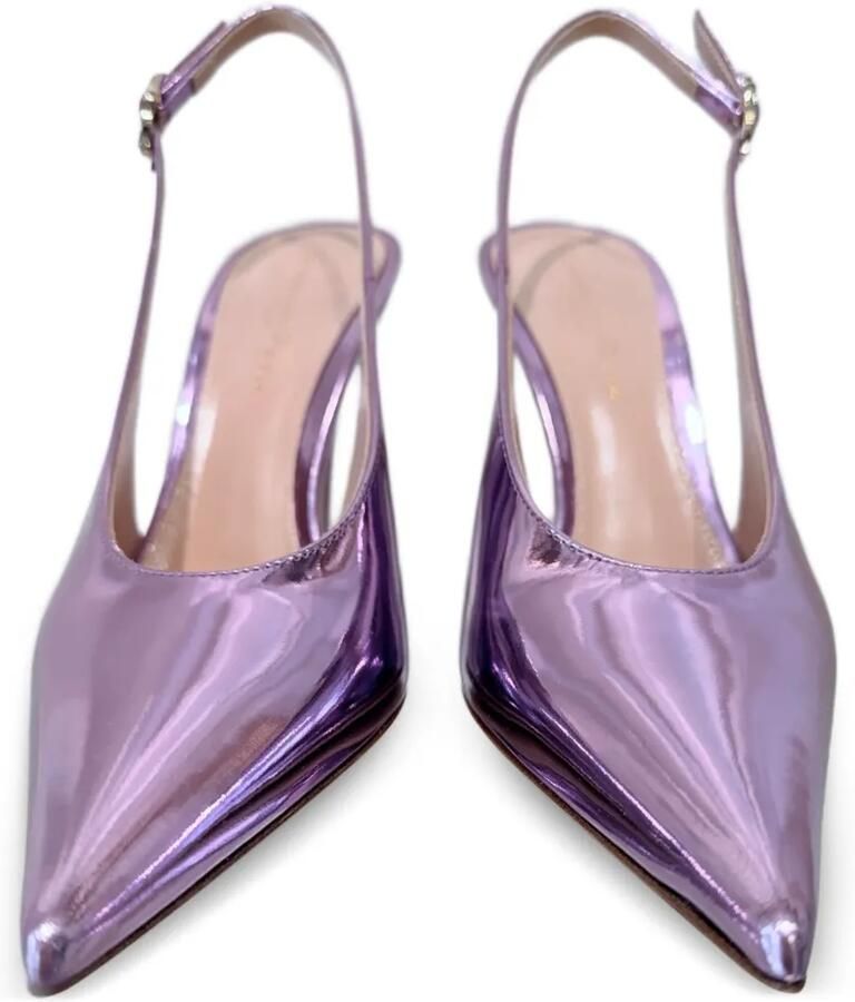 Gianvito Rossi Sofia Sling metallic pumps Paars - Foto 2