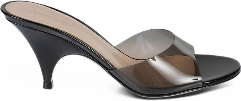 Gianvito Rossi Sofia transparent-strap heeled mules Zwart