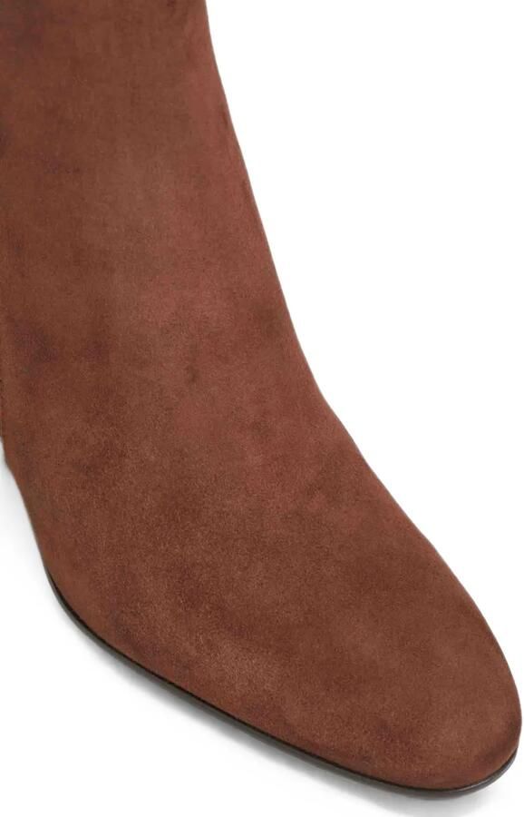 Gianvito Rossi suede block-heel ankle boots Bruin - Foto 5