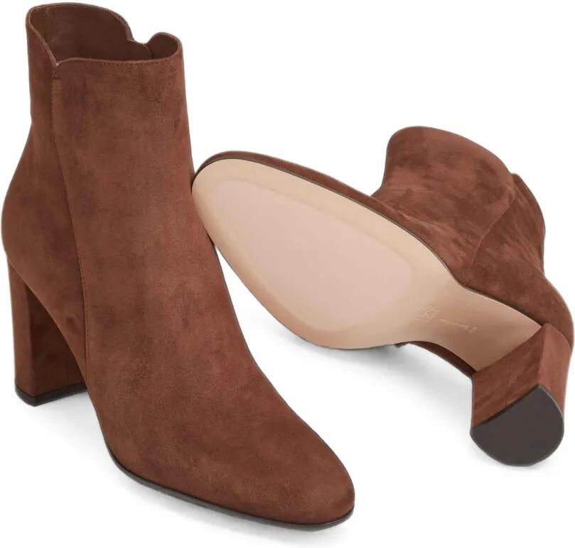 Gianvito Rossi suede block-heel ankle boots Bruin - Foto 4